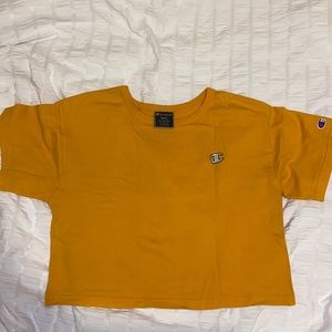 Yellow Cropped Champion Top